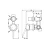 DOLCE SHOWER MIXER WITH DIVERTOR SEPARATE PLATE (NR250811ECH)