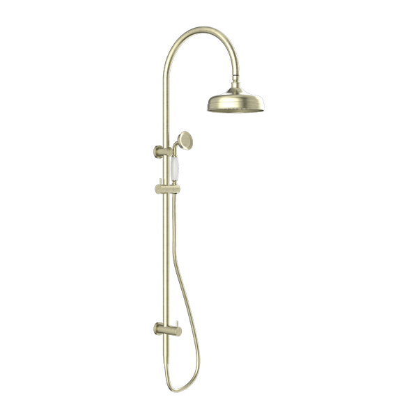 YORK TWIN SHOWER WITH WHITE PORCELAIN HAND SHOWER