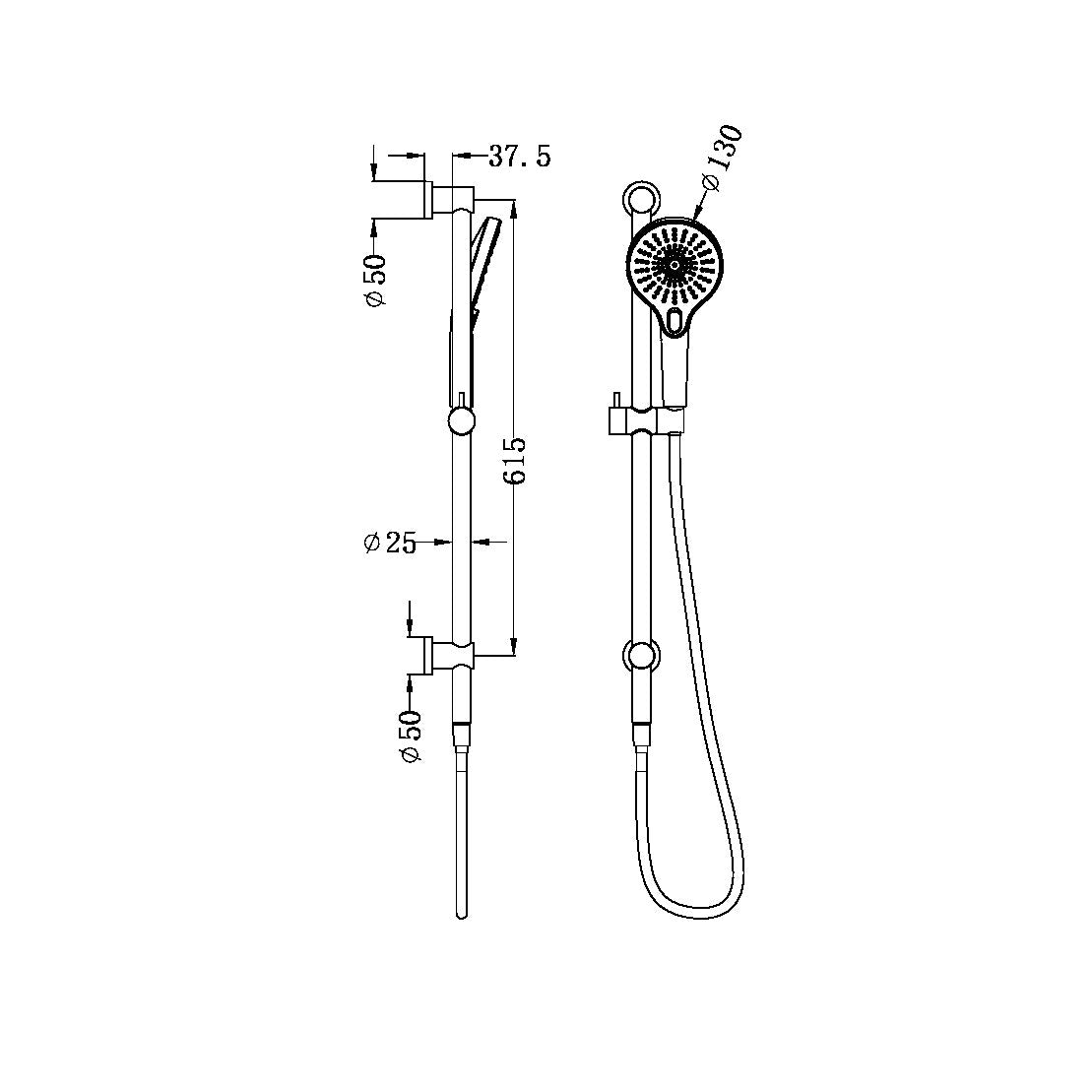 MECCA RAIL SHOWER GM (221905DGM)