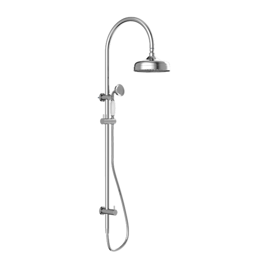 YORK TWIN SHOWER WITH WHITE PORCELAIN HAND SHOWER