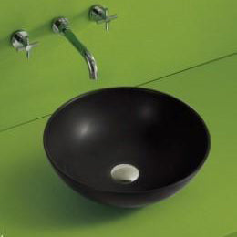 Matte black ceramic Basin WB434