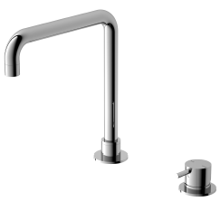 Mecca Hob Basin Mixer Square Spout