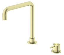 Mecca Hob Basin Mixer Square Spout